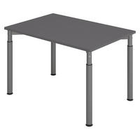 SCHREIBTISCH Serie-Y 80/120/74 cm in Graphitfarben/Graphitfarben - Graphitfarben, Holzwerkstoff (80/120/74cm) - bümö