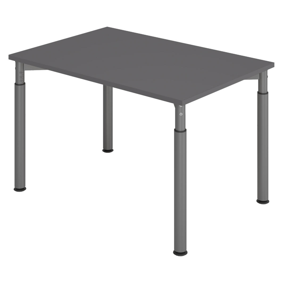 SCHREIBTISCH Serie-Y 80/120/74 cm in Graphitfarben/Graphitfarben - Graphitfarben, Holzwerkstoff (80/120/74cm) - bümö