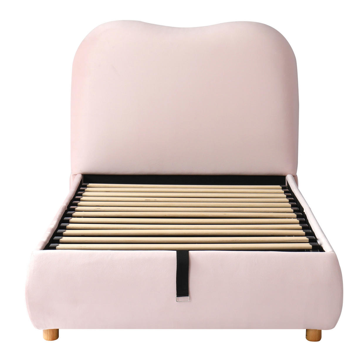 BETT mit Bettkasten 90x200 cm Samt Pink - Pink, Metall (90/200cm) - Beauniv