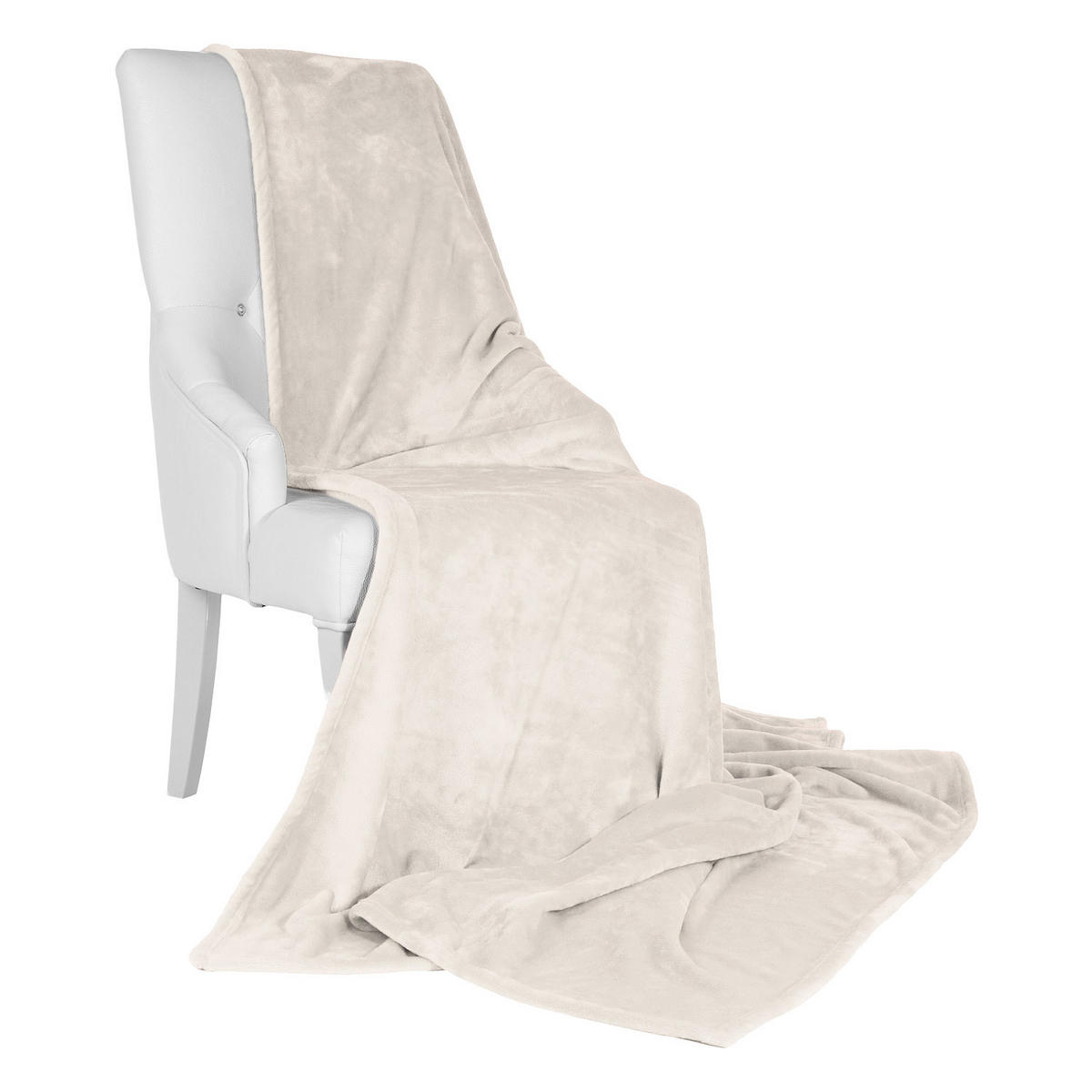 DECKE Aurelia 150/200 cm Natur - Beige, Textil (200/150cm) - Beautissu 