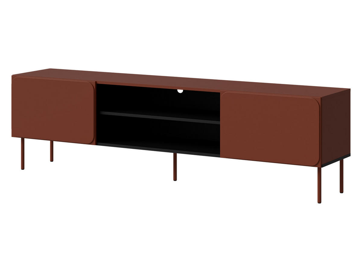 TV-LOWBOARD Rafael 200 EF - Rot, Holzwerkstoff/Metall (200/58/40cm) - MIRJAN24
