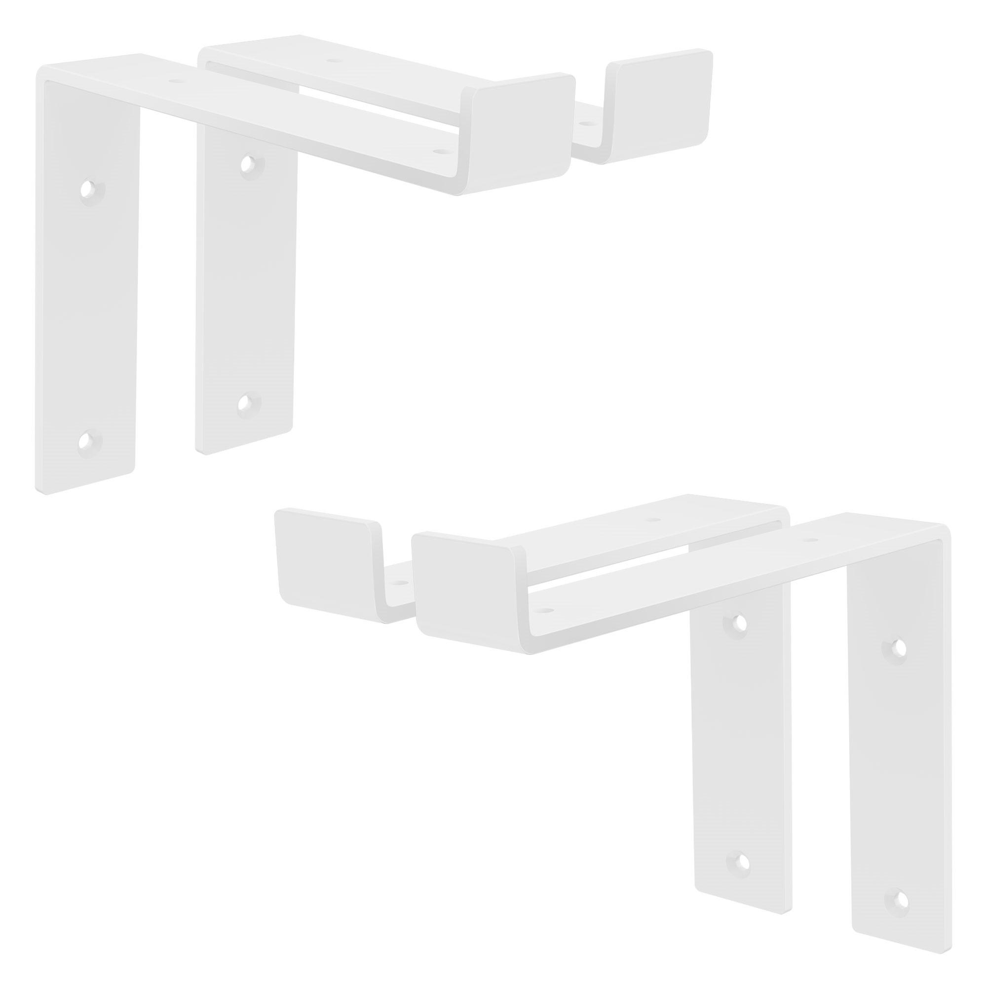 REGALHALTERUNG 2er Set - Weiß, Metall (14.5/4/20cm) - ML-DESIGN
