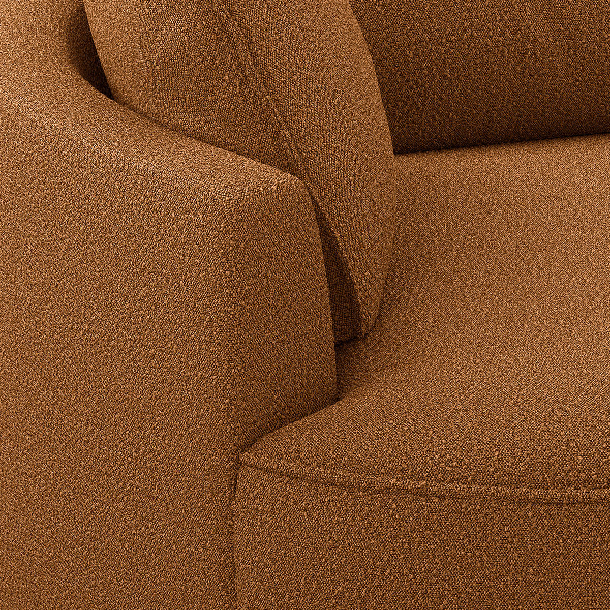 OTTOMANE - modular - Beige/Schwarz, Kunststoff/Textil (126/82/154cm) - home24