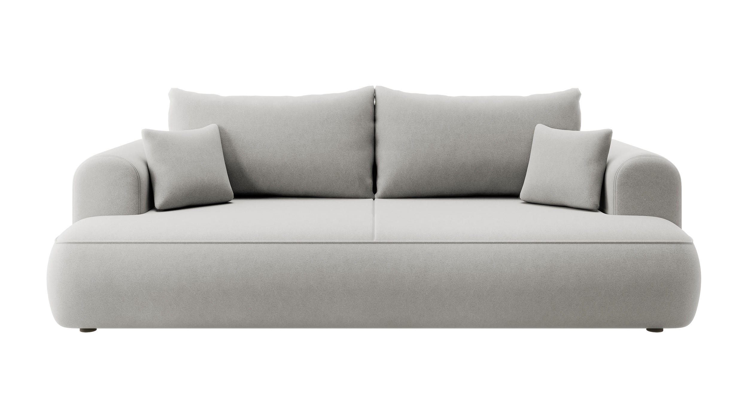 SCHLAFSOFA Ovo Grau Velours - Grau, Textil (250/102/110cm) - Selsey