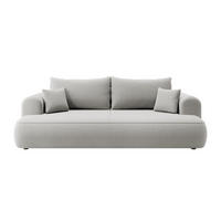 SCHLAFSOFA Ovo Grau Velours - Grau, Textil (250/102/110cm) - Selsey
