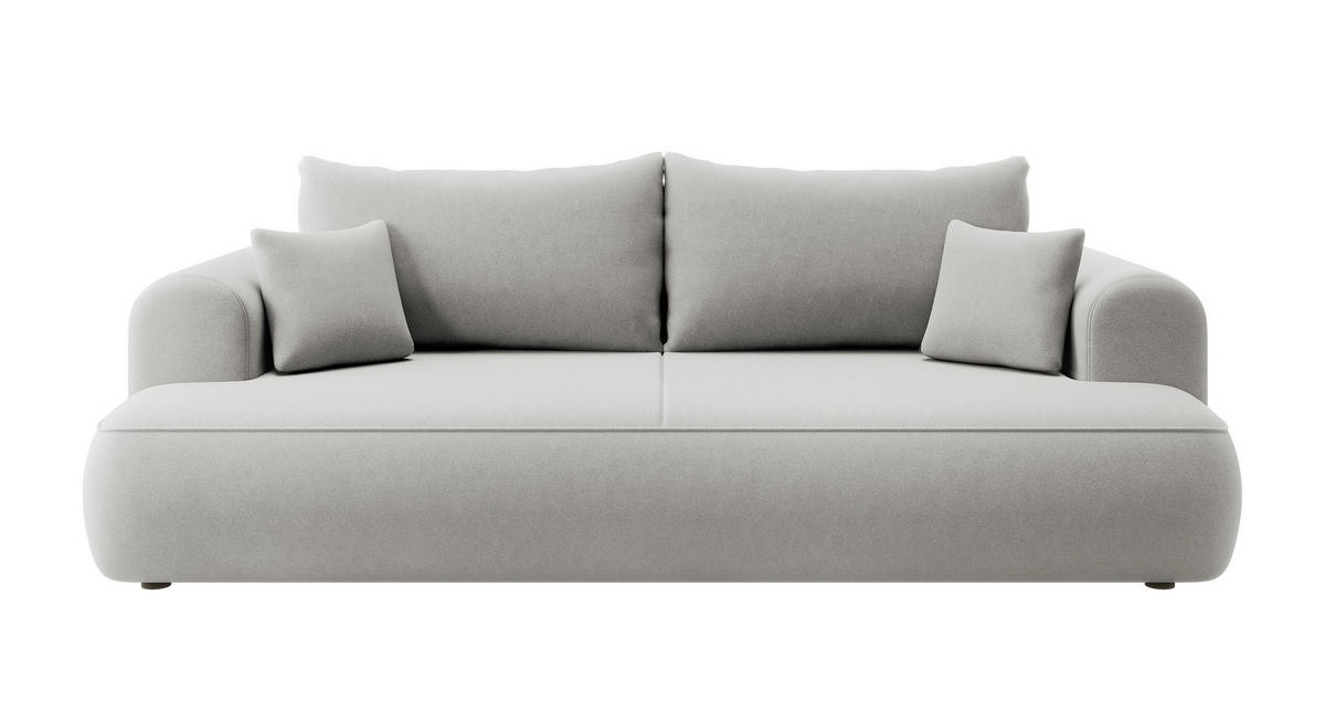 SCHLAFSOFA Ovo Grau Velours - Grau, Textil (250/102/110cm) - Selsey