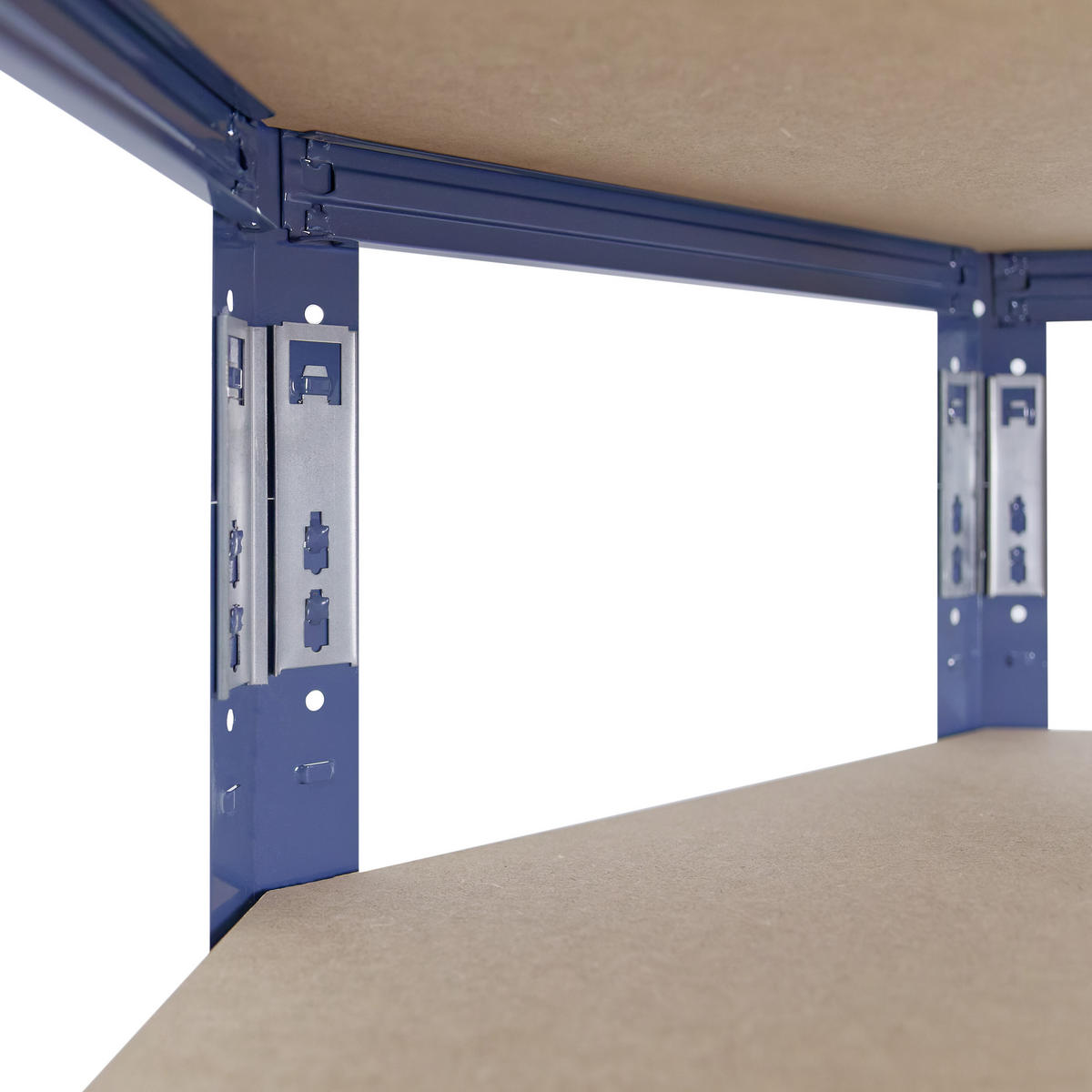 ECKREGAL HOME 200x90x60 cm in blau mit 6 Böden und 145 kg Traglast pro Boden - Blau, Metall (90/200/60cm) - shelfplaza