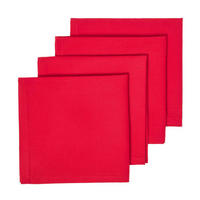 STOFFSERVIETTEN 4er-Set rot 45/45 cm, 100% Baumwolle - Rot, Textil (45/45cm) - Homescapes