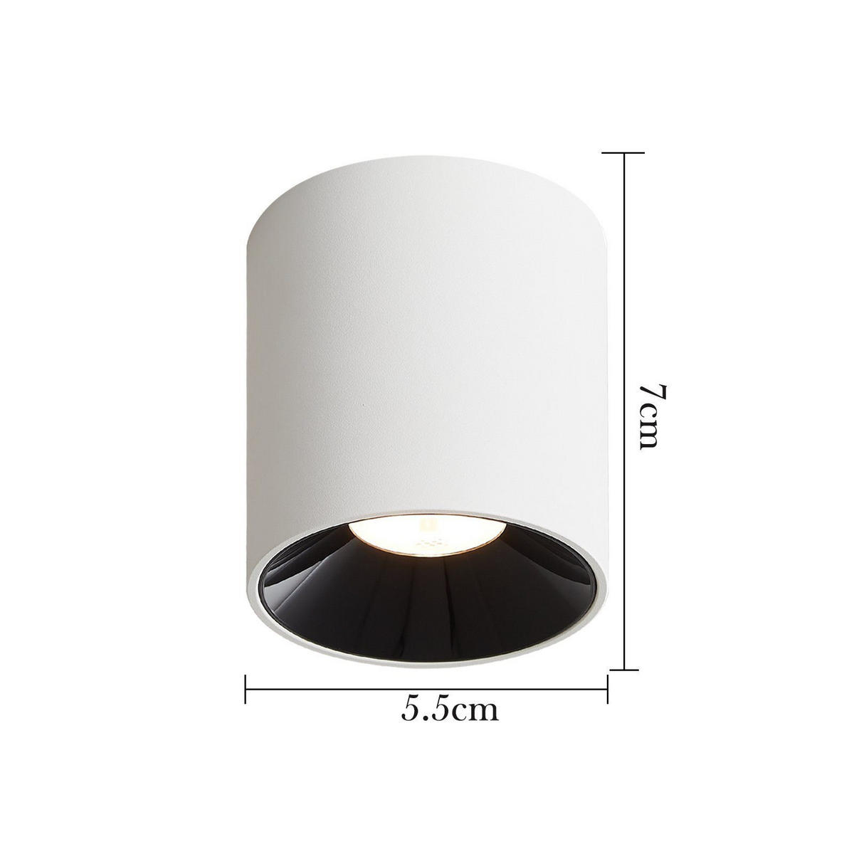 LED-SPOTLEUCHTE Kraft 6/6/7 cm - Weiß, Metall (5.5cm) - Nettlife
