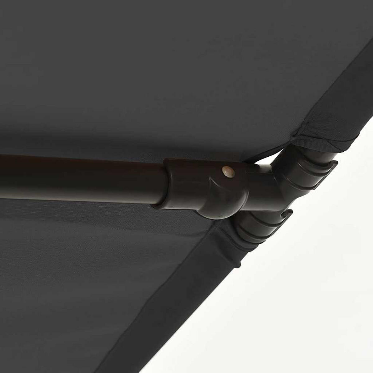 SONNENSCHIRM Mit Aluminium-Mast 2/1.5 M Anthrazit - Anthrazit, Textil (200/150cm) - vidaXL