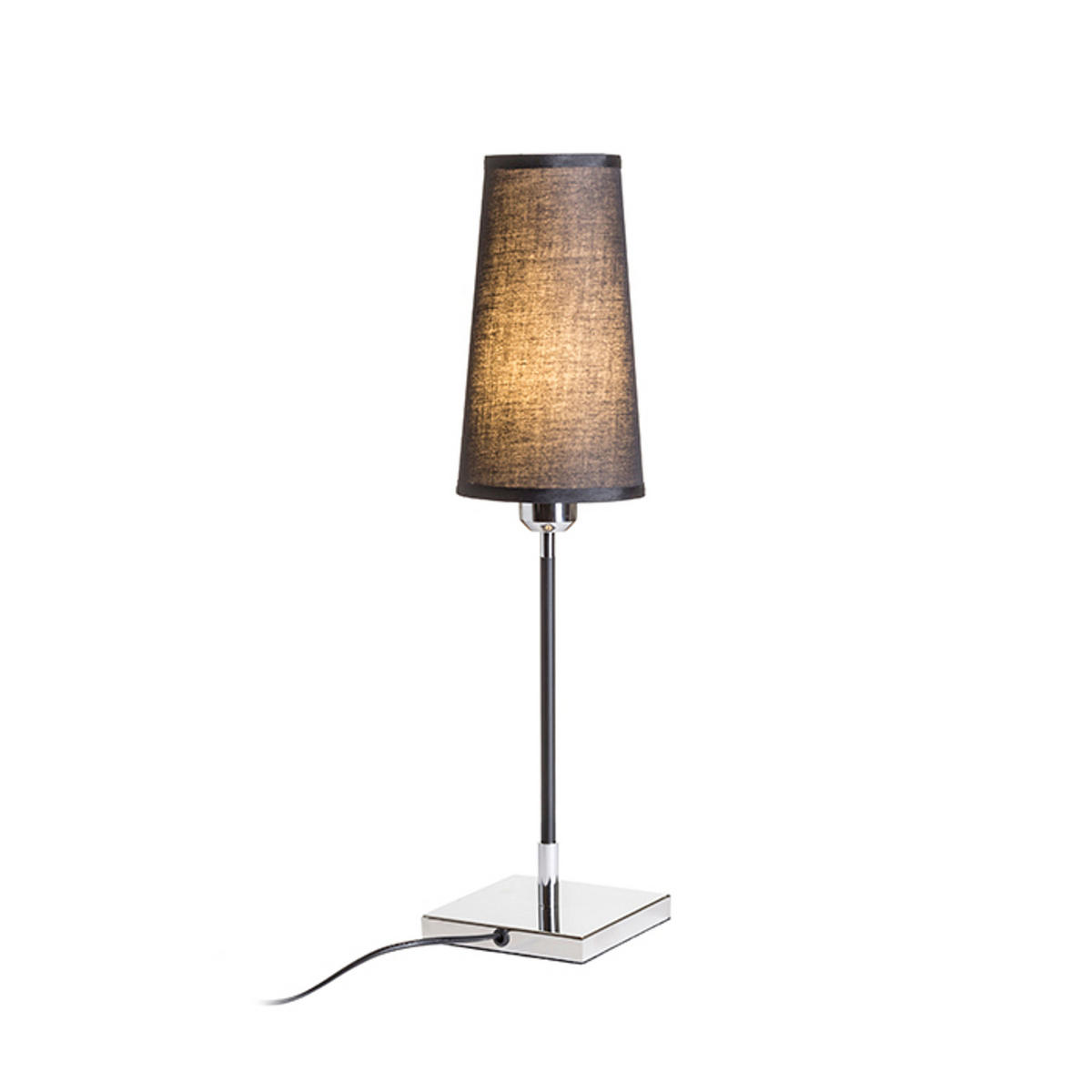 TISCHLEUCHTE LULU Schwarz Chrom 8 W - Schwarz, Metall (14/14/59cm) - Rendl