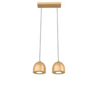 HÄNGELEUCHTE Campanella Linear X2 - Goldfarben, Metall (6.5/27/120cm) - Lumicom