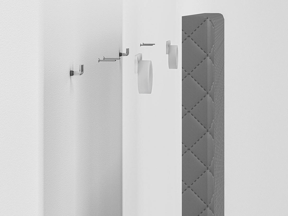 WANDGARDEROBE – 40 cm – Blanco – Grau - Grau, Holzwerkstoff (40/150/30cm) - hi-markt
