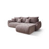 ECKSOFA mit Schlaffunktion TOKYO R Monolith 62 Rechts - Hellbraun, Textil (280/185cm) - Bedante