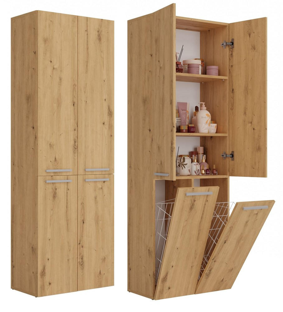 KOUZELNA SKŘÍŇKA Artisan 60/174/30 - dub artisan, kompozitní dřevo (60/174/30cm) - RAUMHIRSCH FURNITURE
