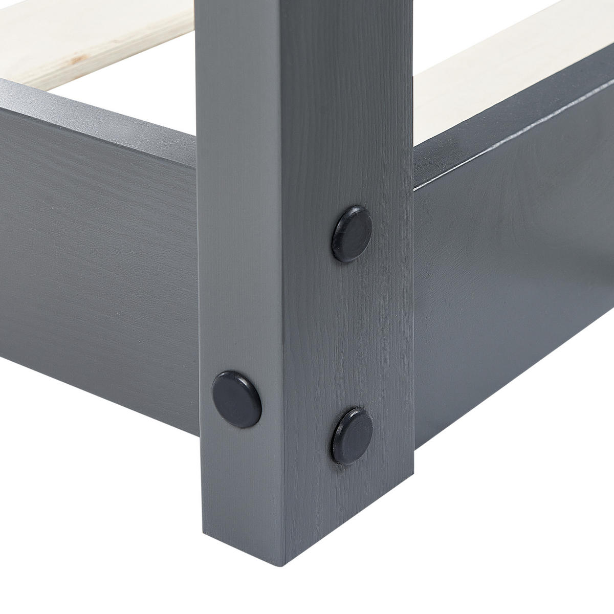 KINDER-HAUSBETT Grau 90-200 cm Tosse - Grau, Holz (90/200cm) - Beliani