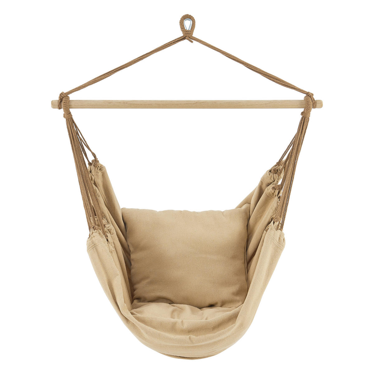 HÄNGESESSEL Peralvillo - Beige, Textil (110/125/60cm) - [en.casa]