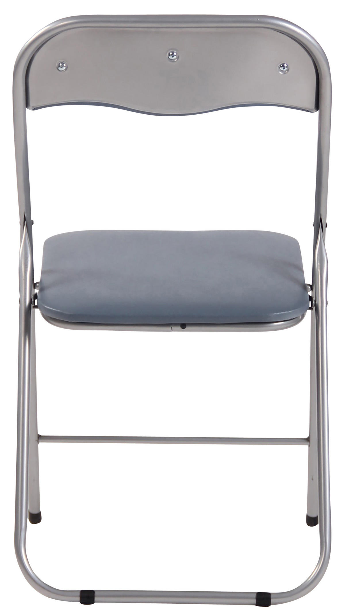 KLAPPSTUHL 2er Set Kunststoff grau/silber - Silberfarben/Grau, Kunststoff/Textil (45/78/45cm) - CLP