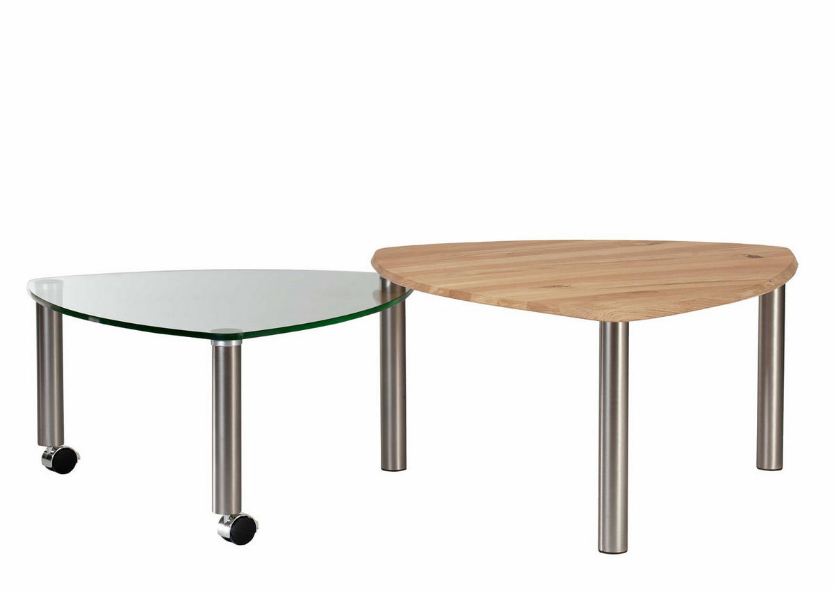 COUCHTISCH Ablage ausdrehbar Clarina 80x43x80 Massivholz Wildeiche - Wildeiche/Transparent, Holz (80/80/80cm) - 58aufmkessel