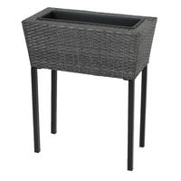 HOCHBEET Bologn 2er Set Dunkelgrau Metall-Hochbeet für Garten - Dunkelgrau, Kunststoff (30/72/60cm) - DELUKE