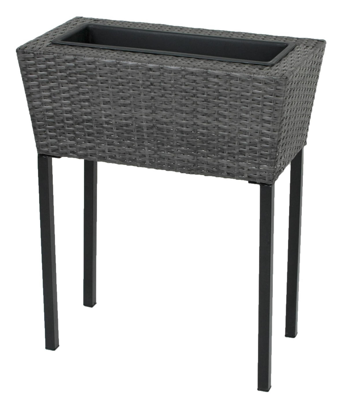 HOCHBEET Bologn 2er Set Dunkelgrau Metall-Hochbeet für Garten - Dunkelgrau, Kunststoff (30/72/60cm) - DELUKE