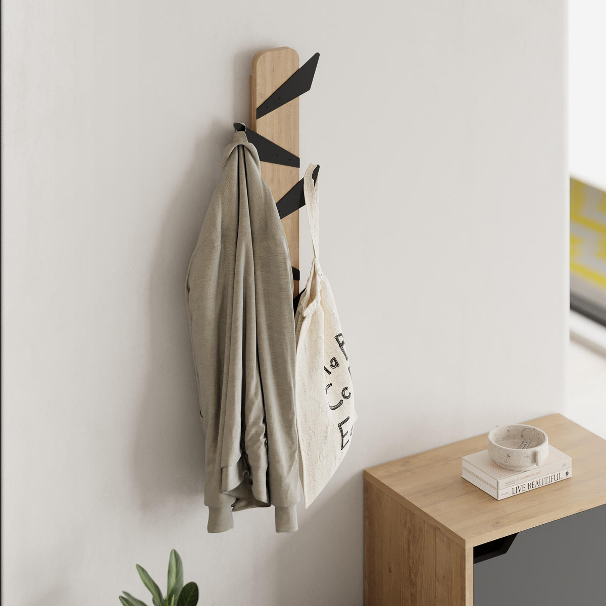 WANDGARDEROBE Alesta Eiche 10/75/4.5 cm - Eichefarben, Holzwerkstoff (10/75/4.5cm) - Decortie