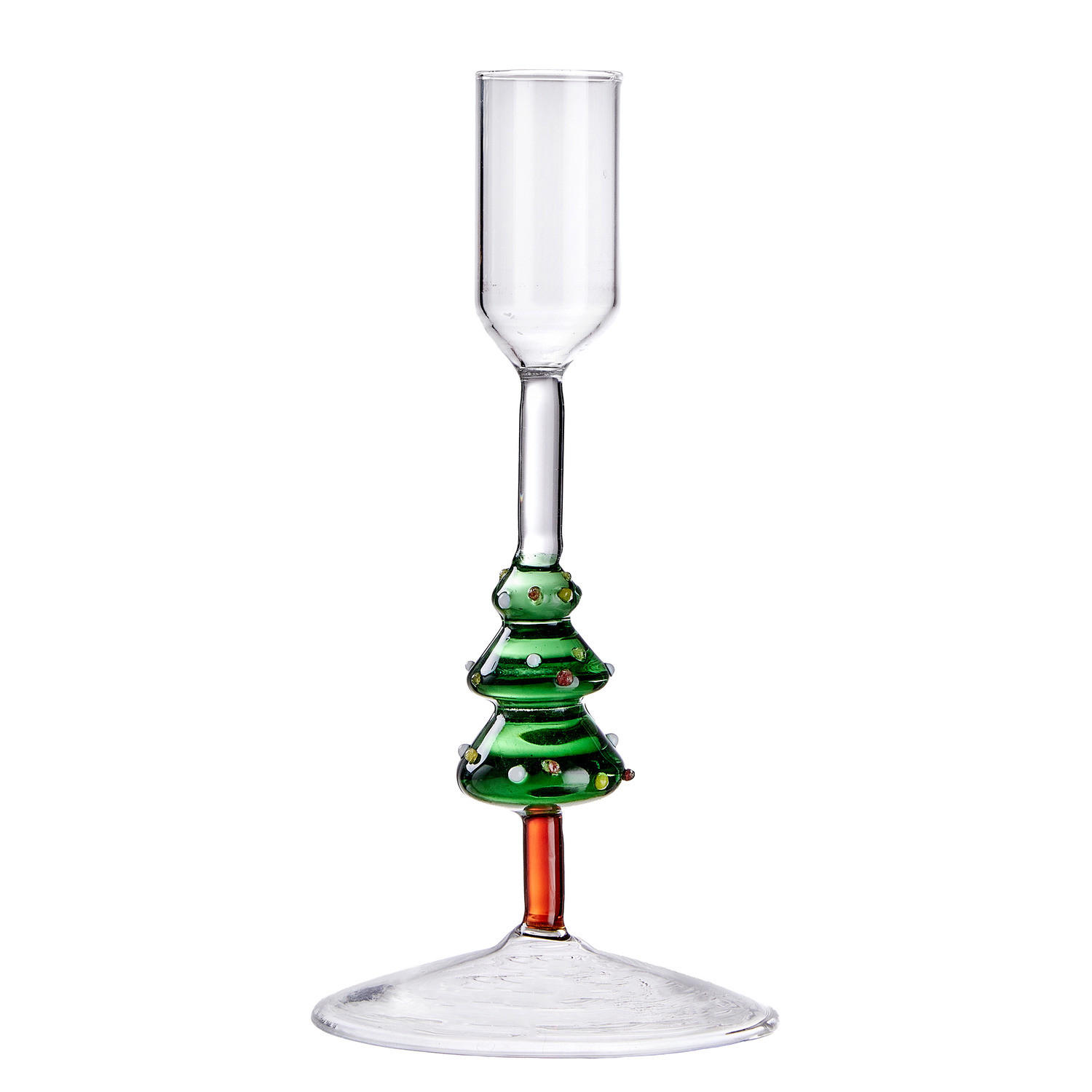KERZENHALTER X-Mas Tanne - Transparent, Glas (9/18/9cm) - Butlers