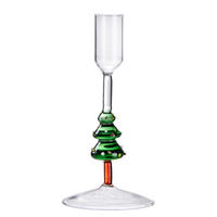 KERZENHALTER X-Mas Tanne - Transparent, Glas (9/18/9cm) - Butlers