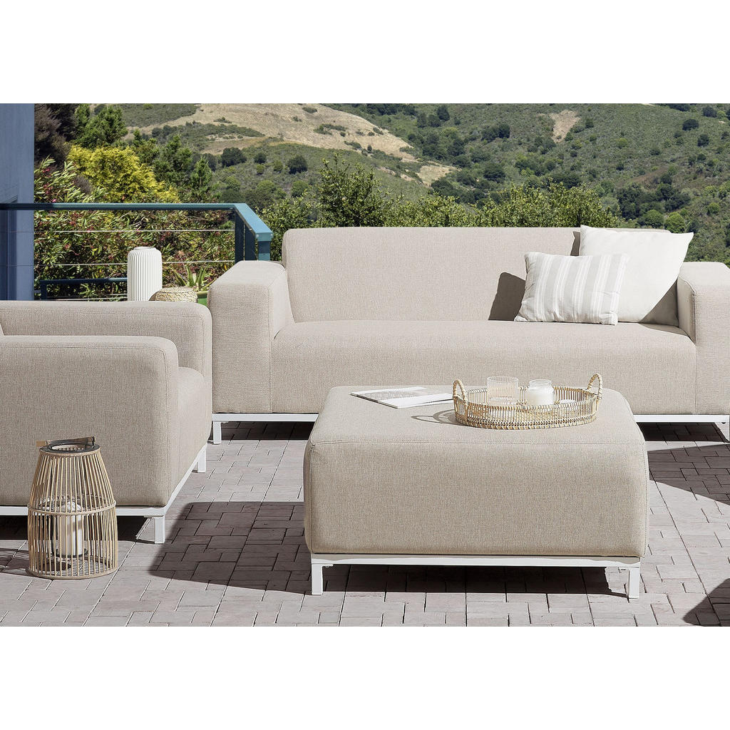 Thumbnail - Beliani Ottomane, Beige, Textil, 1-Sitzer, Quadratisch, 83x38x83 cm, Wohnzimmer, Hocker, Sitzhocker