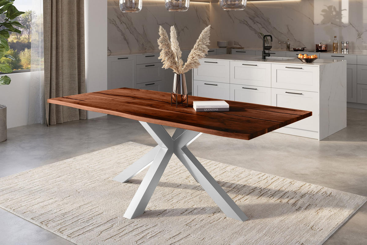 ESSTISCH POLLY - Braun/Akaziefarben, Holz (100/240/77cm) - SAM