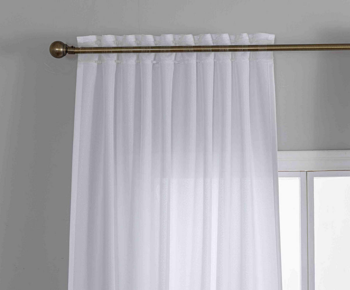 GARDINE Wellenvorhang Wien 245x300 cm Weiß - Weiß, Textil (300/245cm) - Gardinenbox