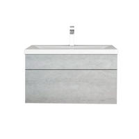 BADMÖBELSET WANGEROOGE S - Grau, S - Grau, Holz/Keramik (31/41.5/61cm) - Home Deluxe