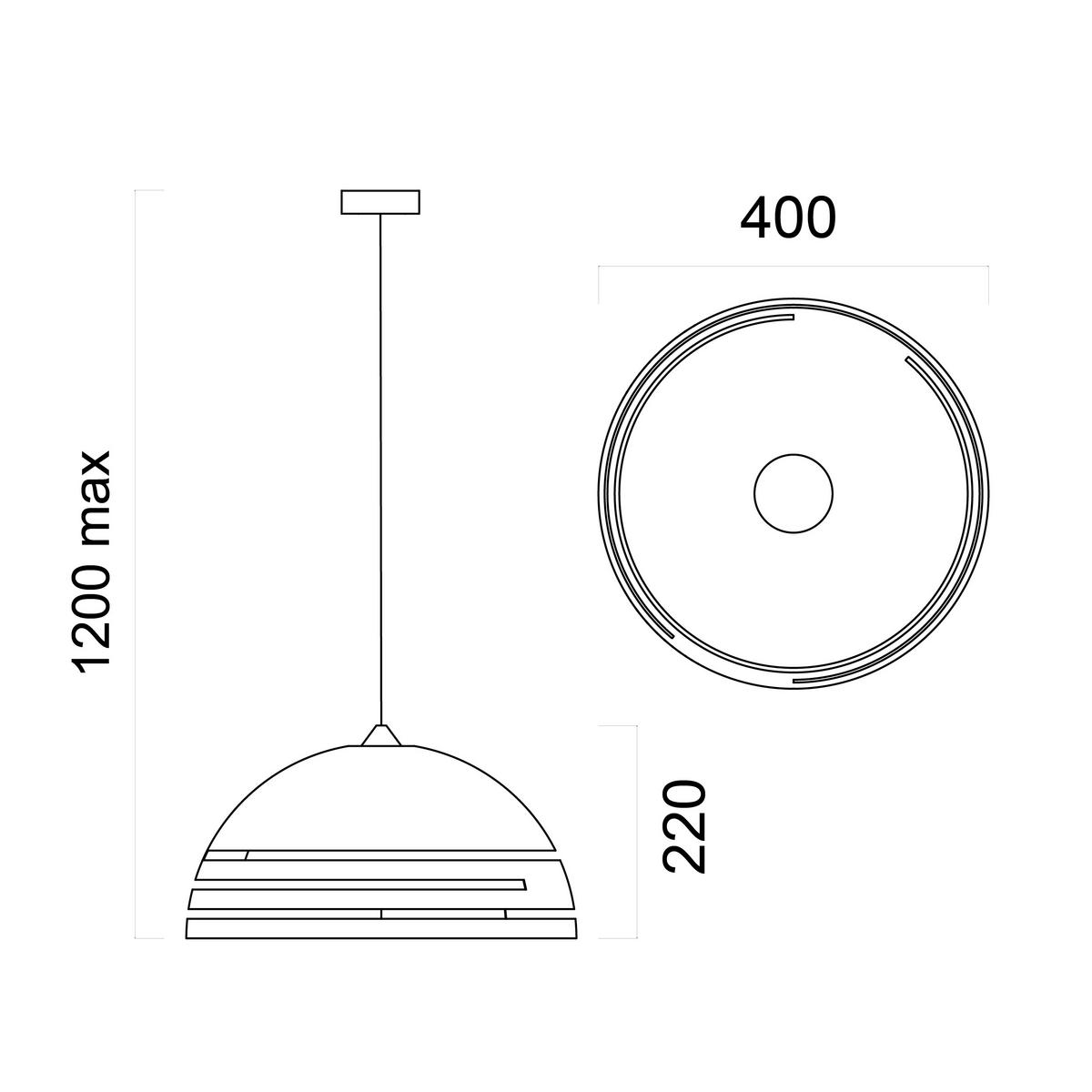 HÄNGELEUCHTE - Grün, Metall (20/40/20cm) - Lumicom