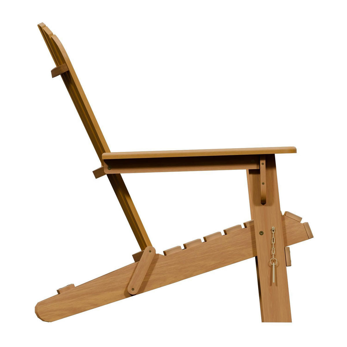 LIEGESTUHL Korfu Akazie klappbar - Naturfarben, Holz (69/94/85cm) - Juskys