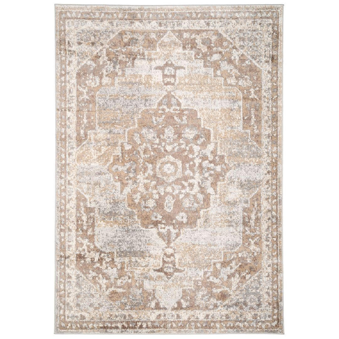 VINTAGE-TEPPICH Demelza Beige - Beige, Textil (80/150cm) - Kukoon Rugs