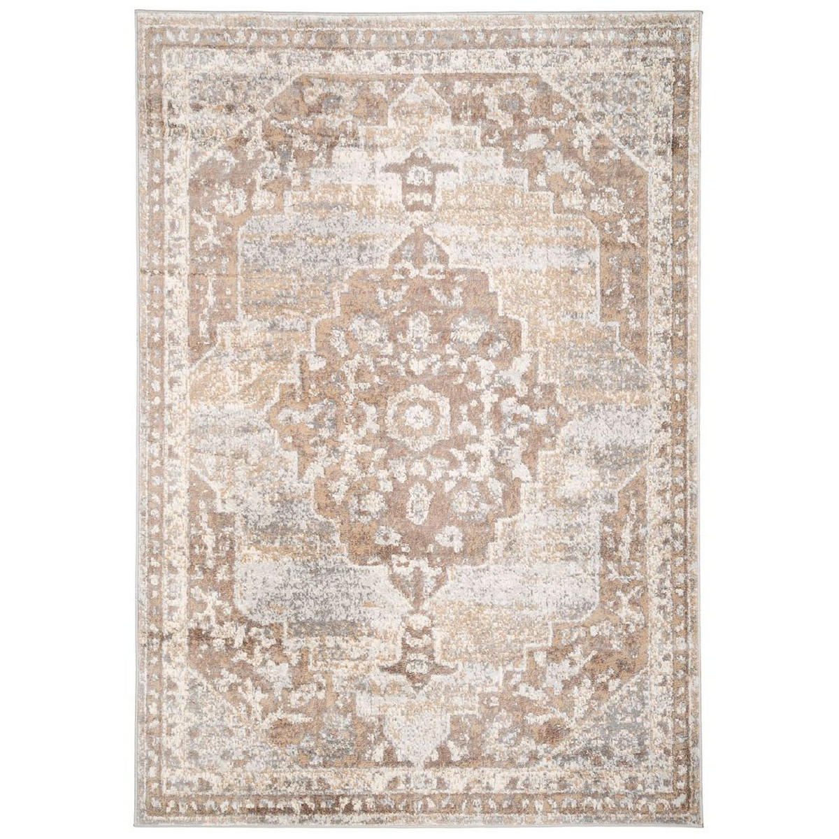 VINTAGE-TEPPICH Demelza Beige - Beige, Textil (160/230cm) - Kukoon Rugs