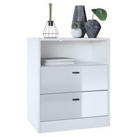 KOMMODE Pino Fronten in Weiß Hochglanz - Weiß Hochglanz, Holzwerkstoff (56/67.5/36cm) - Vladon