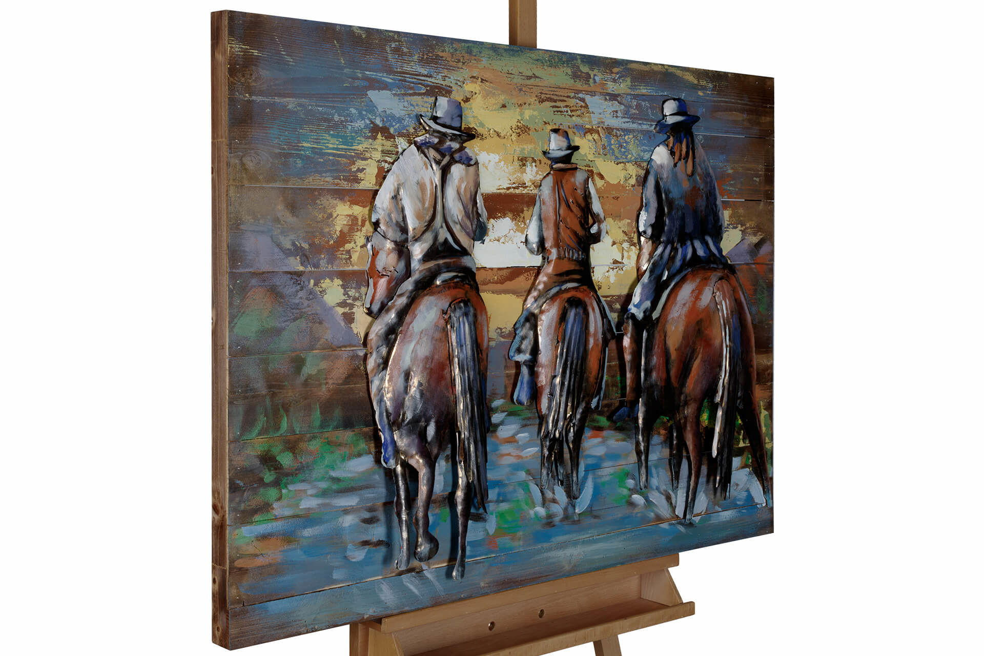 Kunstloft Holzbild Braun 4.6x75 cm