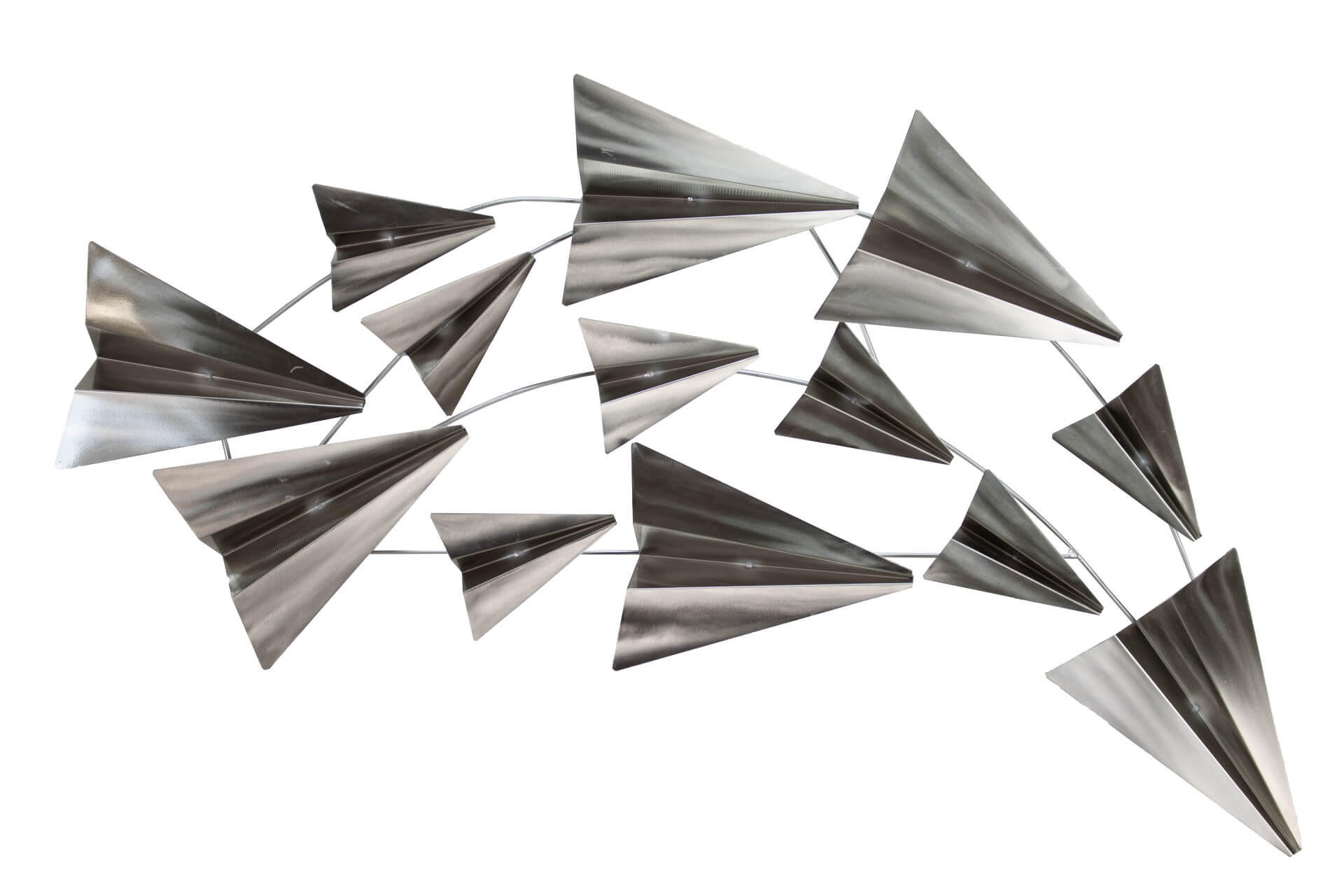WANDDEKO Silber 126/54 cm - Silberfarben, Metall (3.75/54/5cm) - KUNSTLOFT