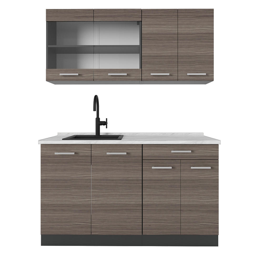 Anthrazit/Grau, Holzwerkstoff (140/81.6/60cm) - Vicco