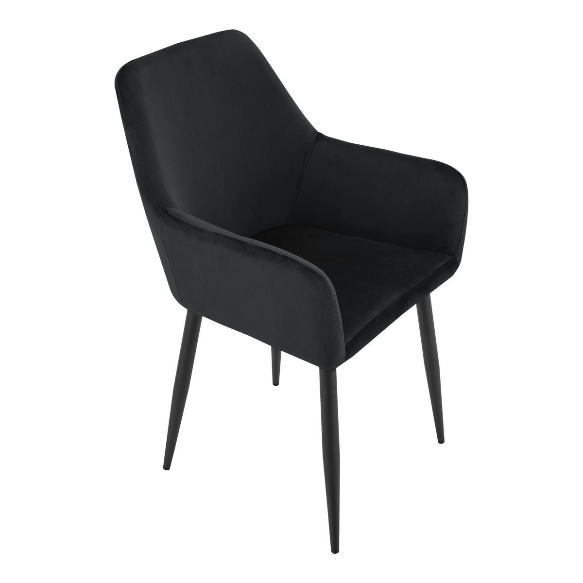 ESSZIMMERSTUHL Hollola im 2er-Set - Schwarz, Metall (57/86/56cm) - [en.casa]