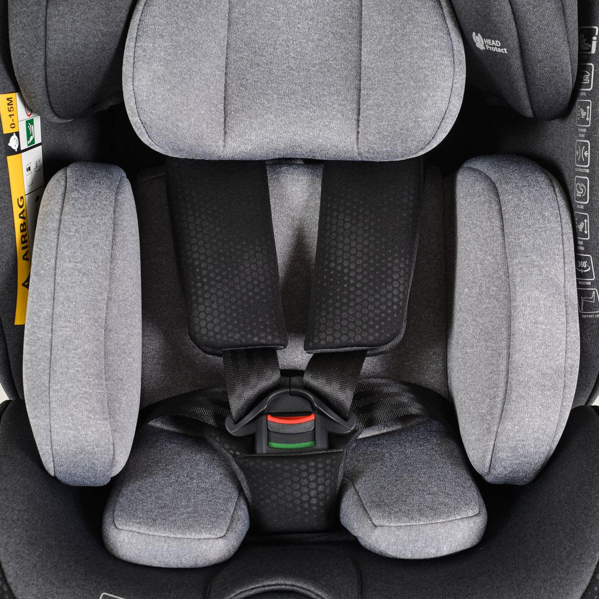 KINDERSITZ Hoku i-Size grau (40-150cm) Gruppe 0+/1/2/3, Isofix, Stützfuß - Grau, Kunststoff (44/60/52cm) - Cangaroo