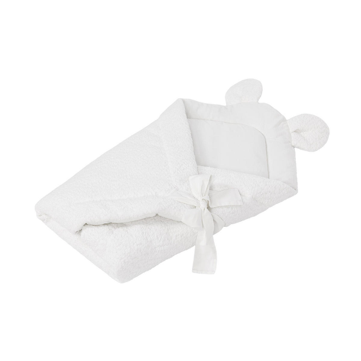 BABYWICKELTUCH, Boucle, weiß - Weiß, Textil (35/65cm) - MeowBaby