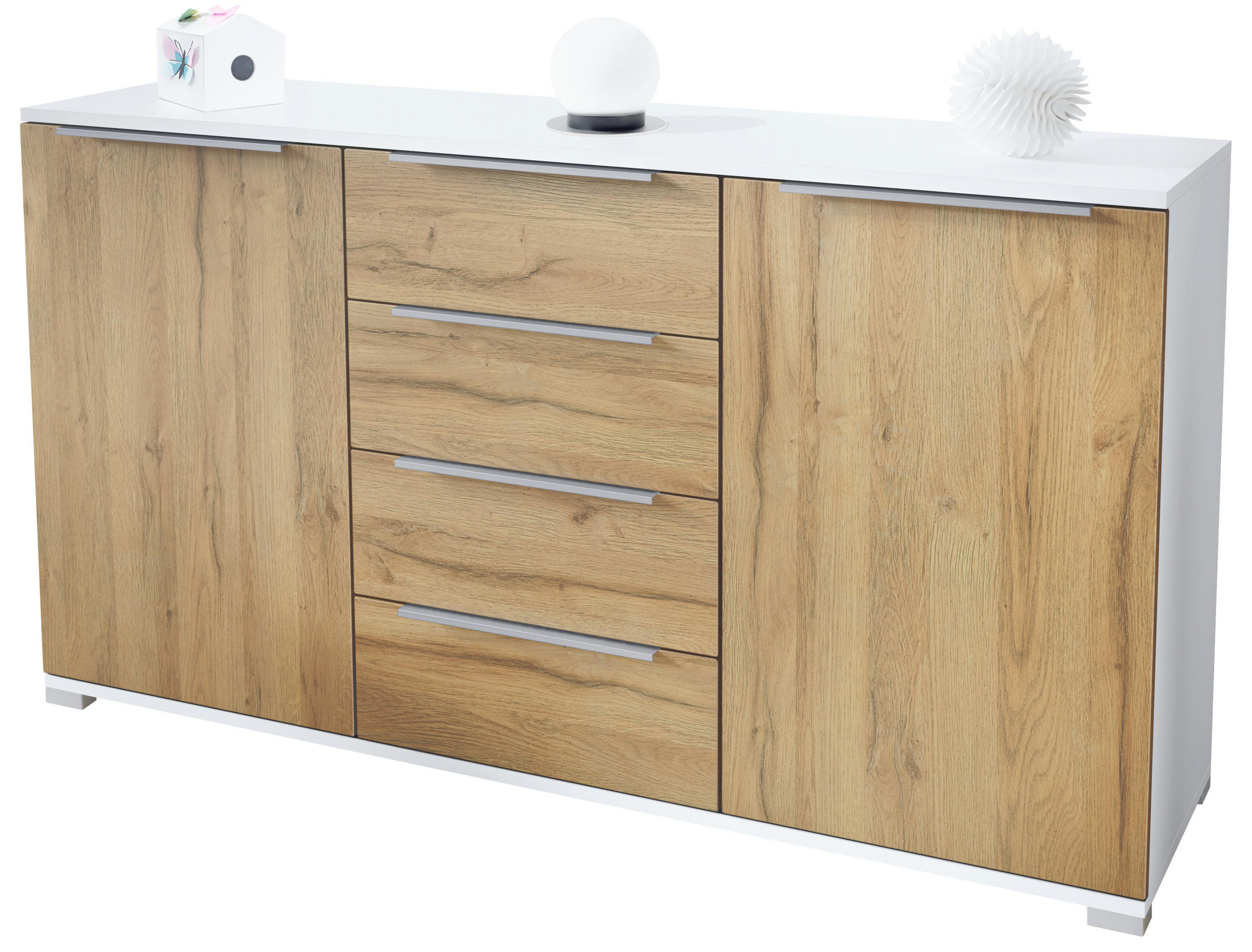 SIDEBOARD Linio Eiche Natur - Eichefarben, Holzwerkstoff (138.5/75.5/35cm) - Vladon