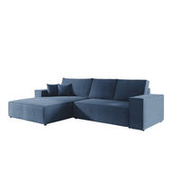 ECKSOFA Levio - Dunkelblau, Holzwerkstoff/Textil (294/185cm) - Fun Möbel