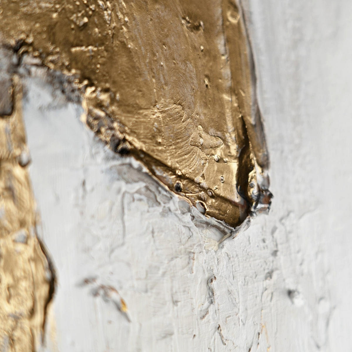 GEMÄLDE Sanfter Zeitfluss II Schattenfugenrahmen Gold 180x120 cm - Goldfarben, Holz (180/120cm) - YS-art gallery
