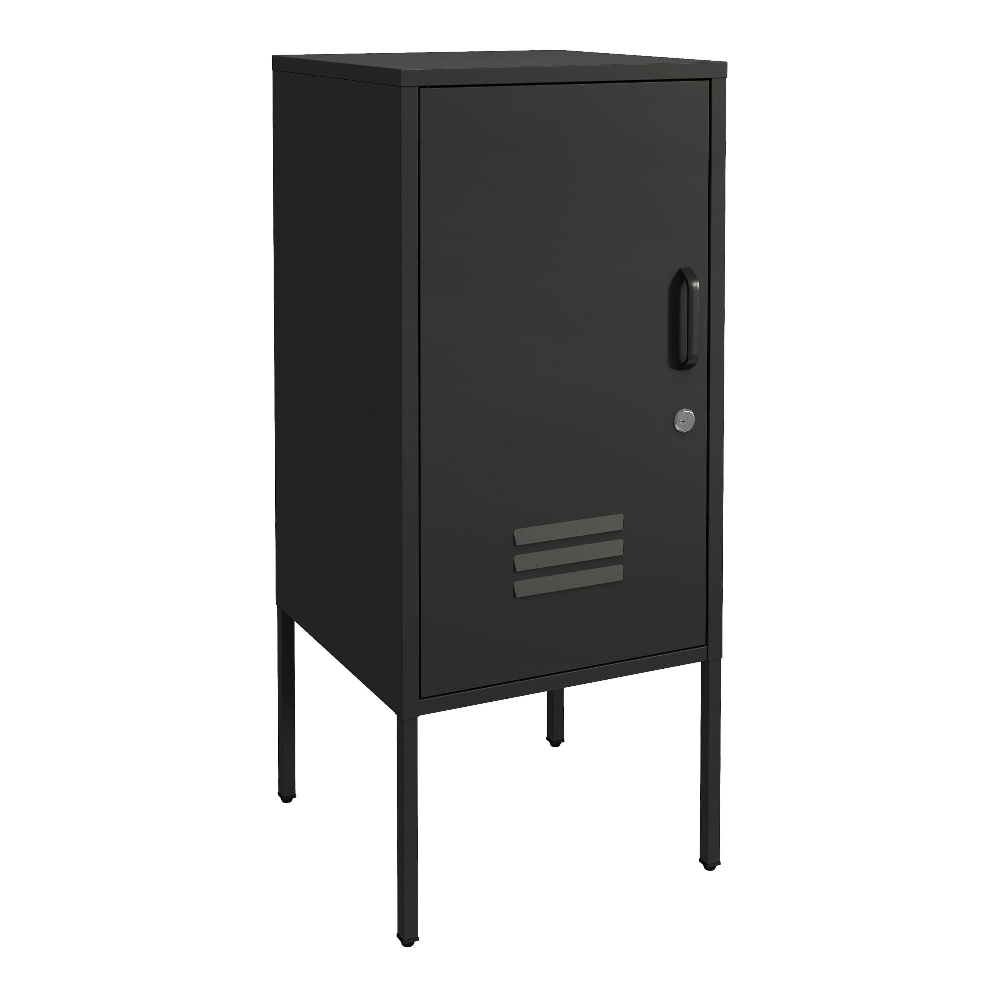 NACHTTISCH Hausjärvi - Schwarz, Metall (35/82/35cm) - [en.casa]