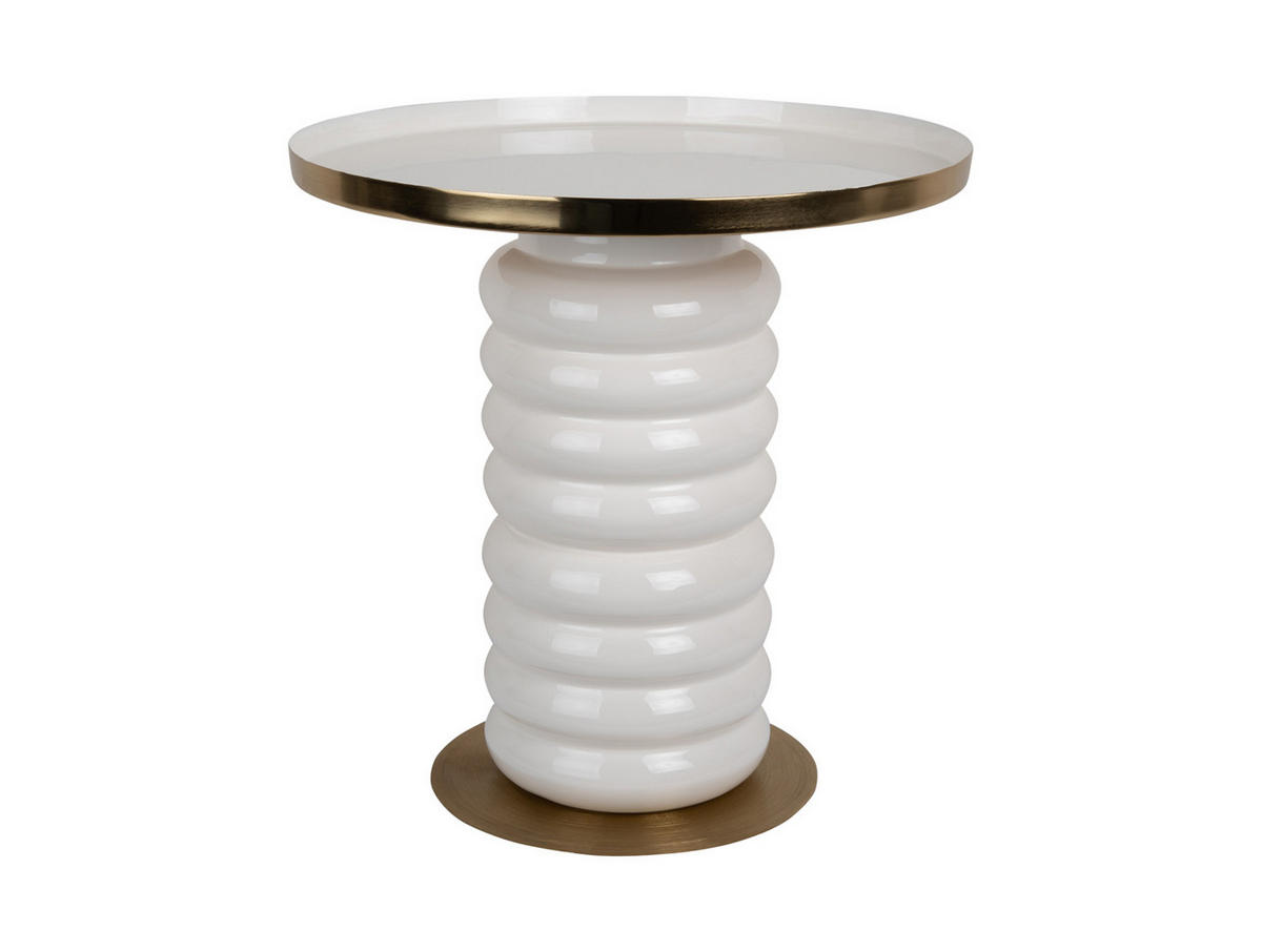 BEISTELLTISCH Ruby 41/41/41 cm - Weiß, Metall (41/41/41cm) - Leitmotiv