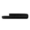 LINKES-SOFA Miley aus Chenille-Stoff schwarz 4 Sitzplätze - Schwarz, Textil (90/70/323cm) - Micadoni