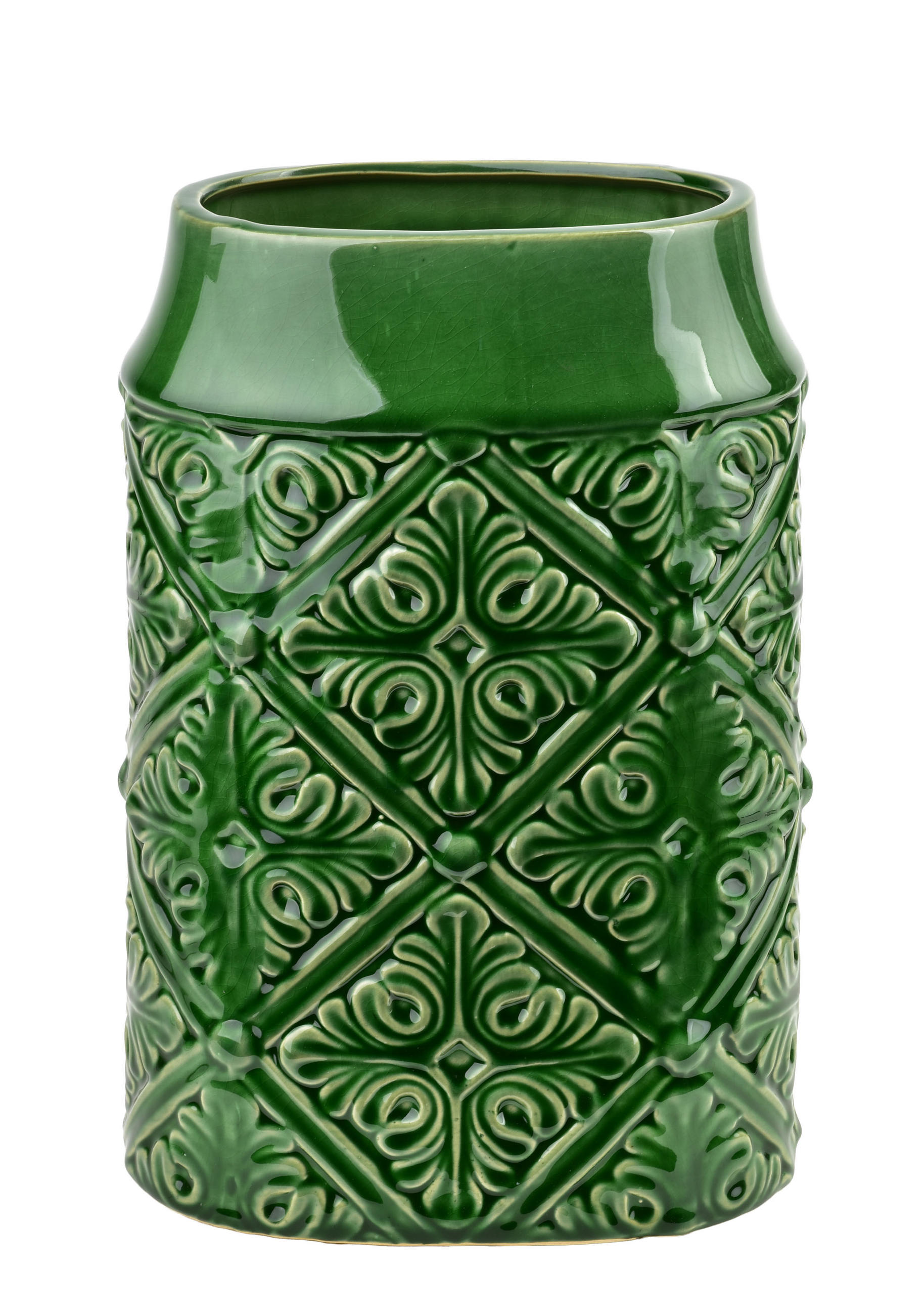 VASE Amandine Grün 20/14/31 cm Keramik - Grün, Keramik (31cm) - Mondex